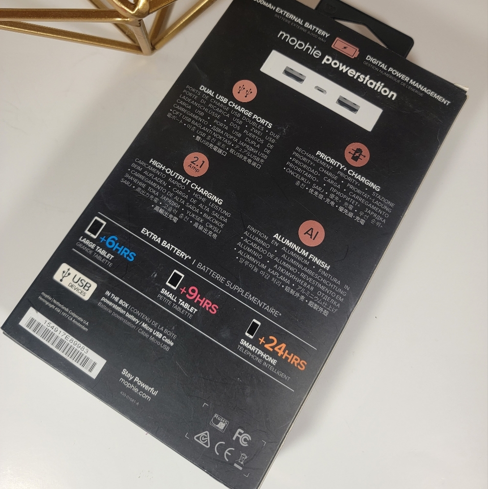 🆕️Mophie, 24 hr Powerstation, Quick Charge External Power Station🔋 - Picture 5 of 6